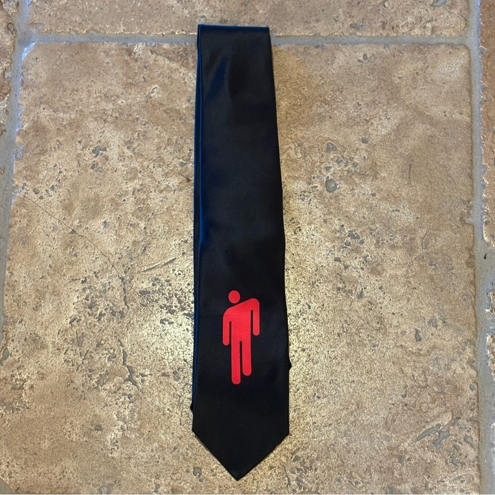New!! BILLIE EILISH Red Blohsh Black Tie